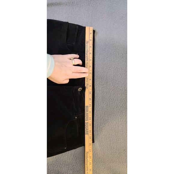 Chico's Corduroy Pants Womens Sz 2 US L Black Straight Leg Stretch Fine Wale - Picture 5 of 9
